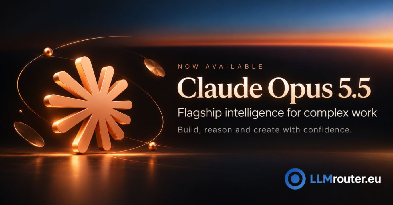 Titelbild zur Meldung: Claude Opus 5.5 ist jetzt auf LLMrouter.eu verfügbar